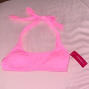 Xhilaration Neon Pink Halter Bikini Top
